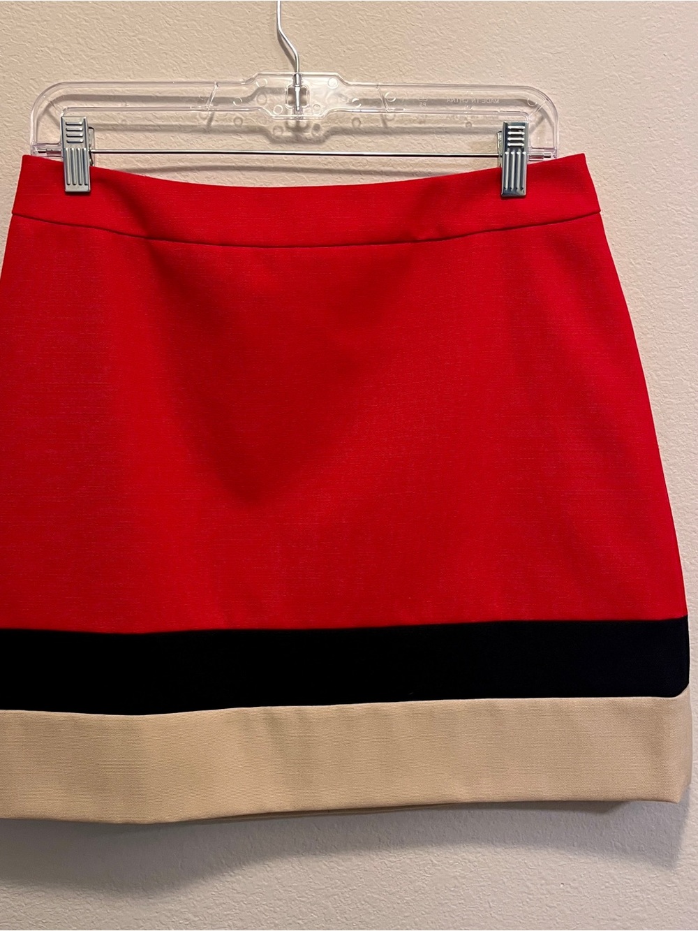 kate spade Colorblock Red, Black & Cream Mini Skirt